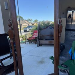 Vintage Tall wood mirror
