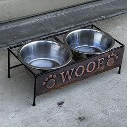 Dog water and food bowls