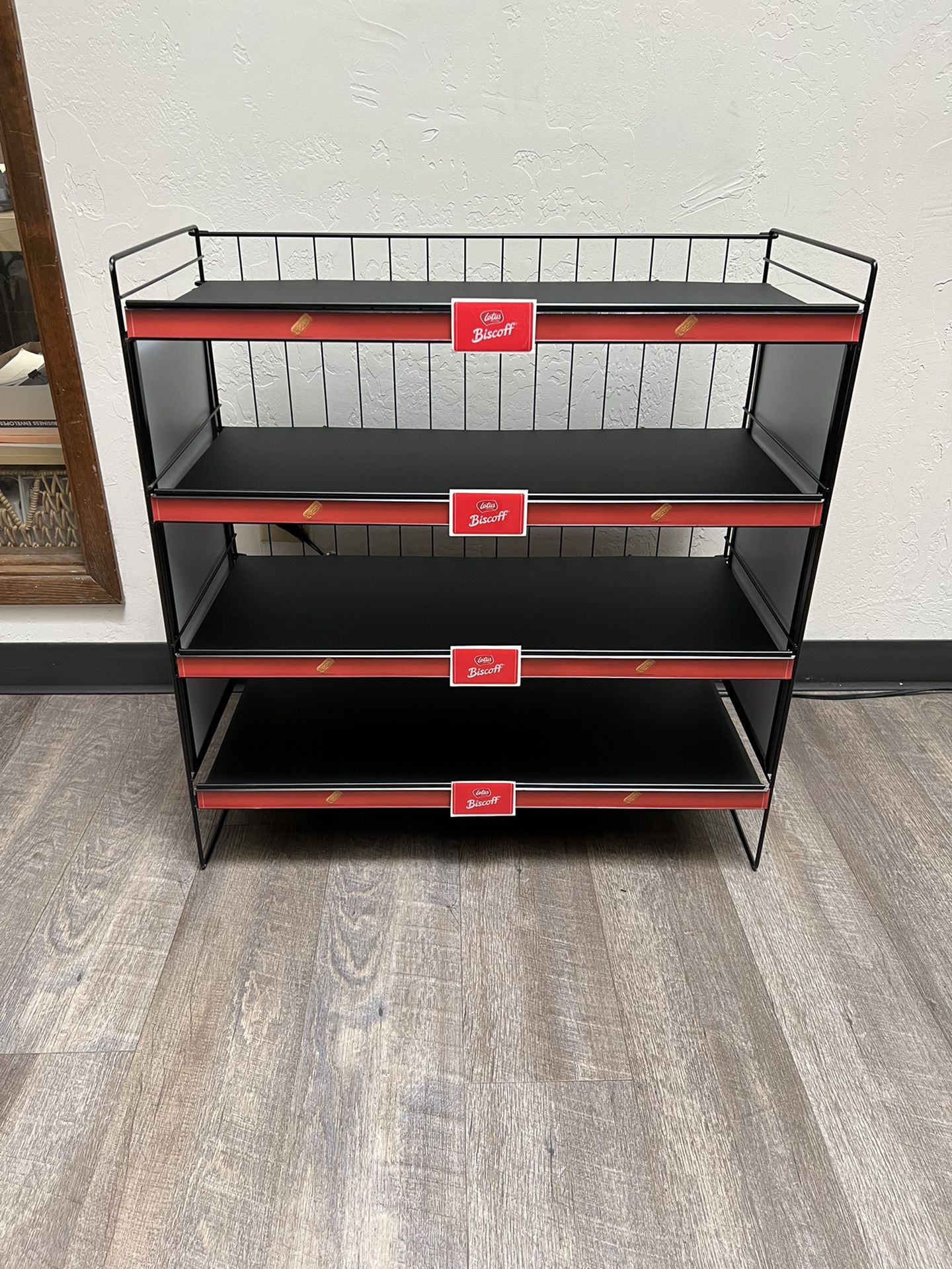 4 Tier Retail Display Shelf Merchandise Display Rack  W/ Branding & Shelf Liners