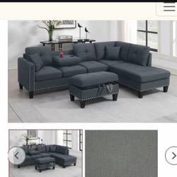 Sectional With Ottoman Brand New In Box 