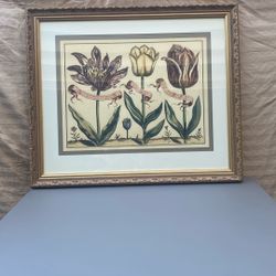 Antique Botanical Tulips Art