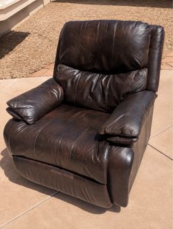 Leather Recliner Chair - Manual