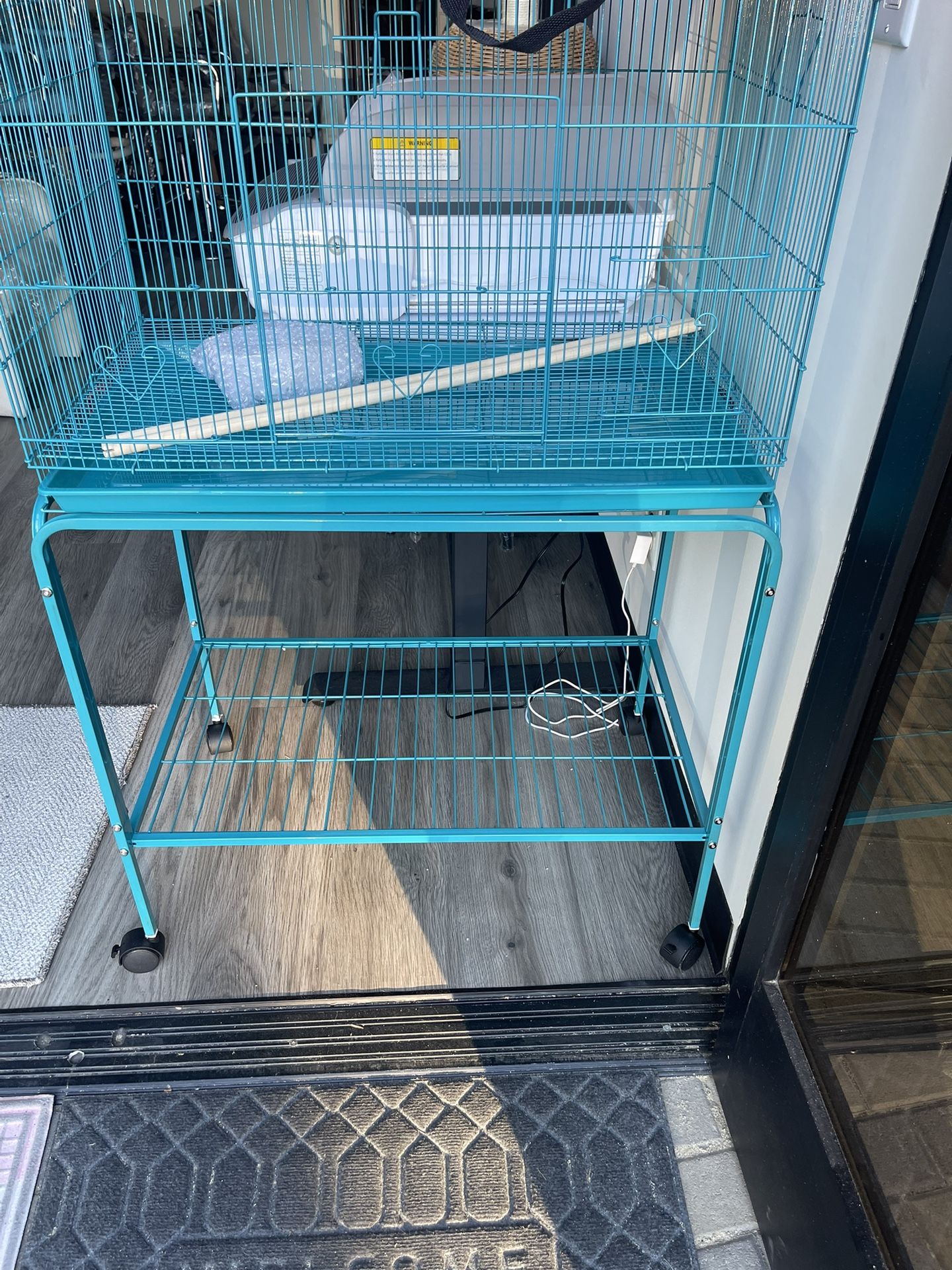47'' Flight Cage with Rolling Stand Extra Space Slide-out Tray for Small Birds, Cage Type-Parakeet Flight Cage, Pet Type-Parakeet, Lovebirds, Budgies,
