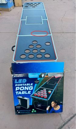 MinnARK Sports LED Portable Folding Pong Table