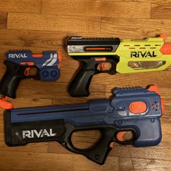 Nerf Rival Guns( Large One Needs Batteries)