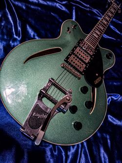 Gretsch G2627T Metallic Georgia Green Sparkle Fully Set Up New Strings Amazing Condition