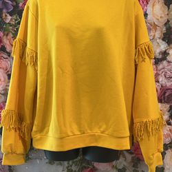 Medium Yellow Fringe Sweater 
