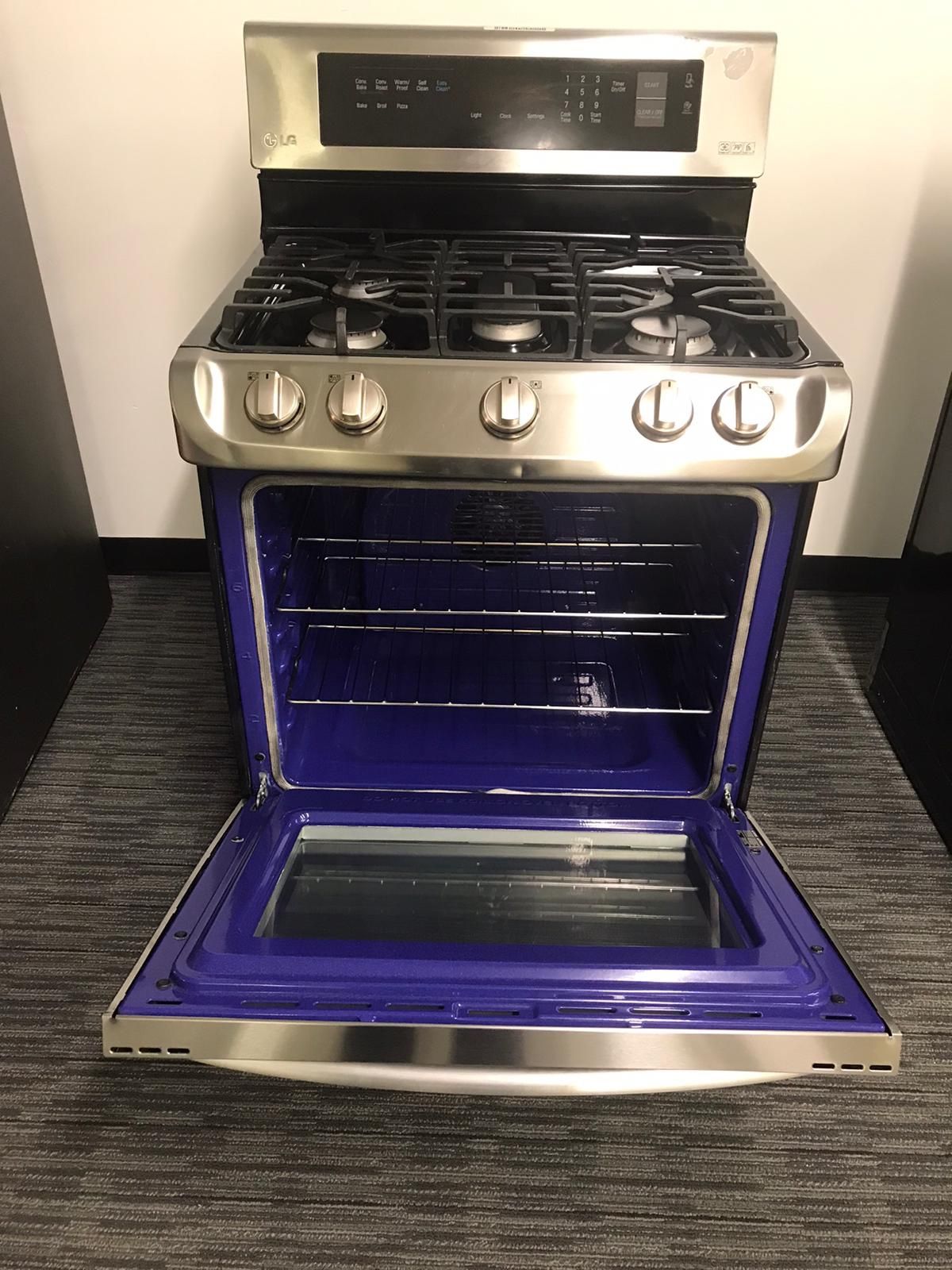 LG Stainless Steel Gas Stove With Warranty Scraches Dent No Credit Needed Just $79 The Down payment Cash price $899