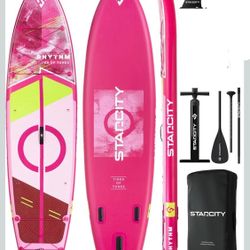 Starcity Family Stand Up Paddle Board for 2+1 People, Inflatable Paddle Board Extra Wide Design 11’6" 35" 6" 450lbs Capacity, Sup Board for Yoga Fishi
