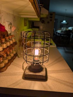 Industrial style table lamp