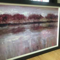 Autumn Tree Painting By The River