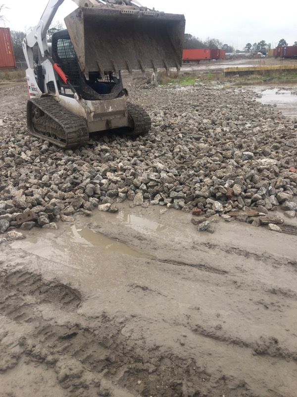 Bull rock /crush concrete/ limestone base