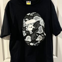 Authentic Brand New Bape Layered Line Camo College Tee With Original Receipt 