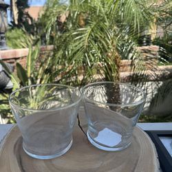 2 small glass bowls