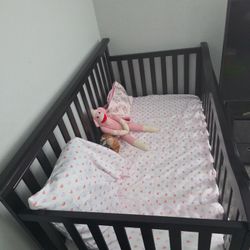 Espresso Crib With mattress 