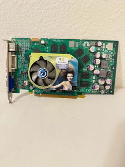 NVIDIA GeForce 6 Series P260 256MB PCIe Graphics Card DVI VGA S-Video GPU WORKS