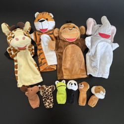 Various Hand And Finger Puppets