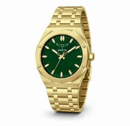 Invicta Speedway Dominus 69965 Green Dial Gold Tone Watch - Brand New