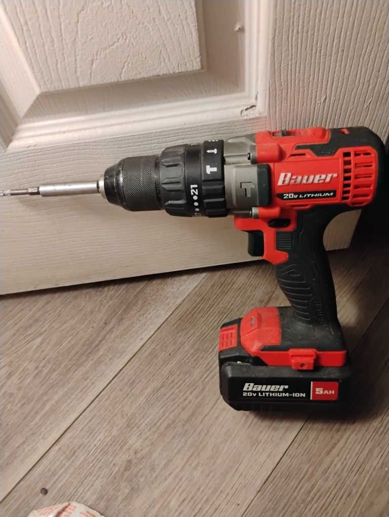 Bauer 20v Lithium-ion Drill With Charger