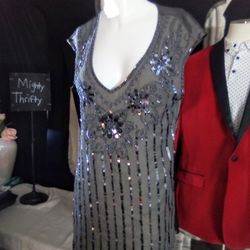 Flying Tomatoes Sequin SZ S Dress