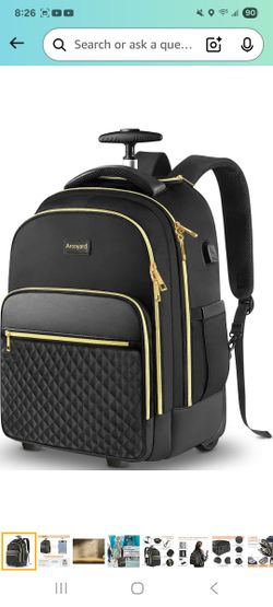 Arcoyard Rolling Backpack (With Laptop Holder)