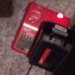 2 Milwaukee M18  HD 12.0 batteries and charger