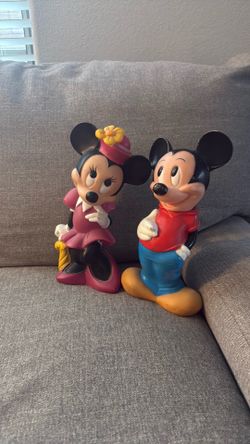 Antique OG Mickey and Minnie piggy banks