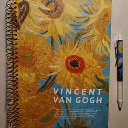 Van Gogh Sunflower Spiral Notepad Hardback