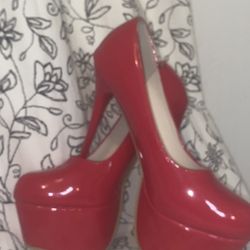 Red Stiletto Heels 6in