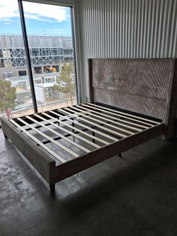 King Size Bed Frame Corduroy Fabric