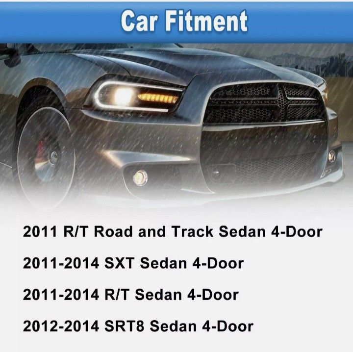 11-14 Dodge Charger Headlights 1scratch
