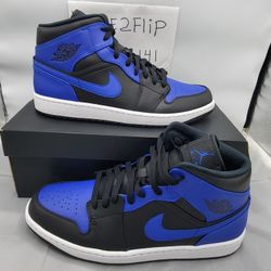 Men Sz 12 Jordan 1 Mid Hyper Royal ( 2021 ) 554724-077