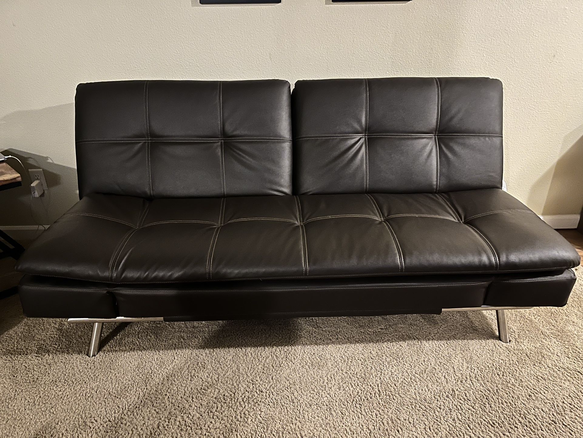 Leather Futon Couch