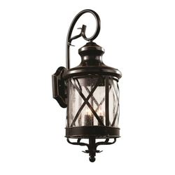 Trans Globe Rubbed Oil Bronze Seeded Glass Lighting Four Light Up Outdoor Wall Sconce Porch Lamp