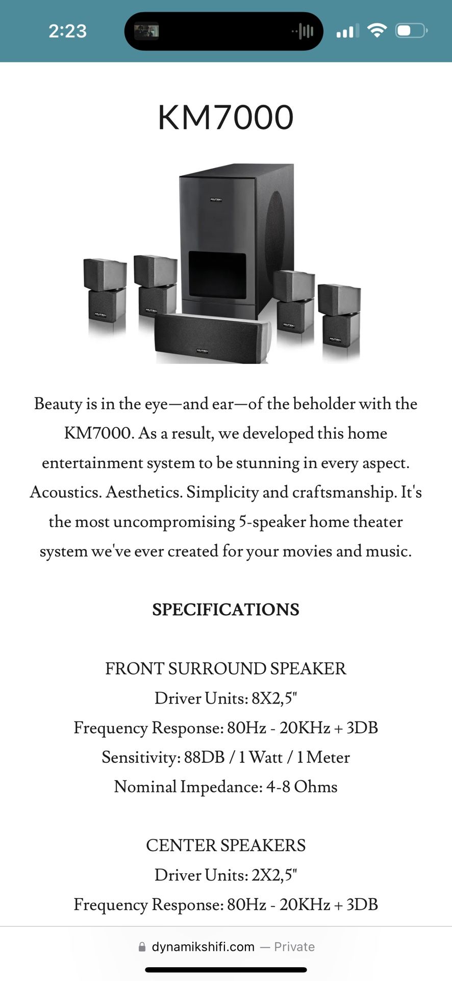 Km700 Surround Sound System 1500 Watt