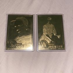 Danbury Gold Mlb Eddie Collins And Walter Johnson