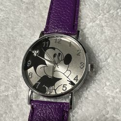 Mickey Watch- Purple Band- New 