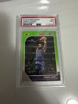 2019 NBA Hoops #87 LeBron James Neon Green PSA 9 Australia Exclusive Low Pop