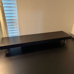 Black Ikea LAGKAPTEN Tabletop 63" & Lack Shelf 43.5" with legs 
