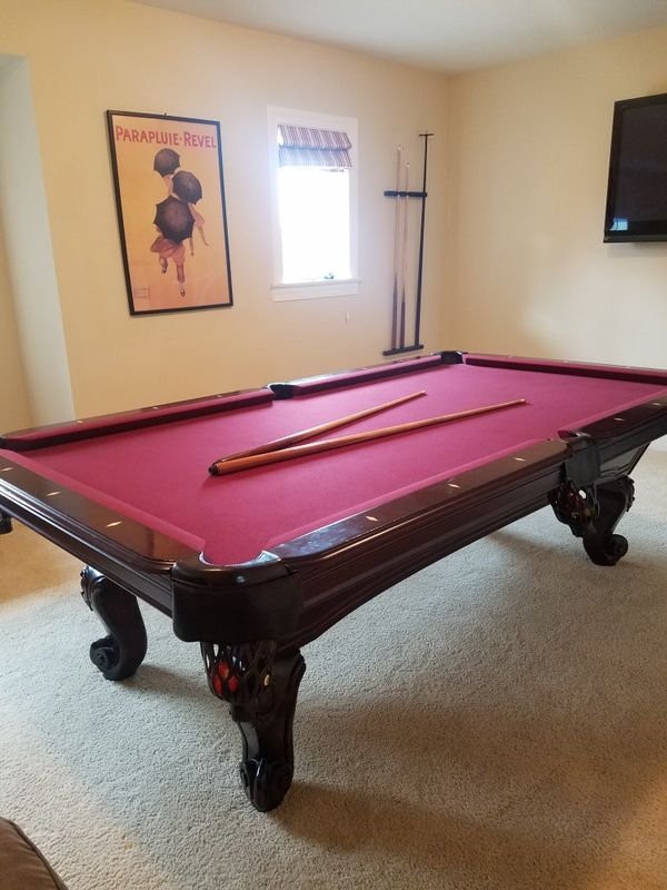 Beautiful Cherry Wood Pool Table for Sale in Seattle, WA OfferUp