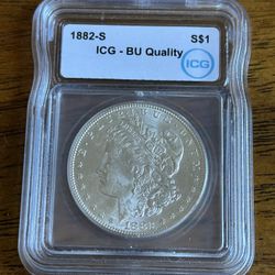 1882 S Morgan Silver Dollar BU