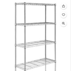 Metal Shelf Organizer Cabinet Kitchen Garage Chrome