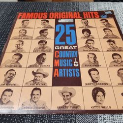 Famous Original Hits By 25 Great Country Music Artists Vinyl