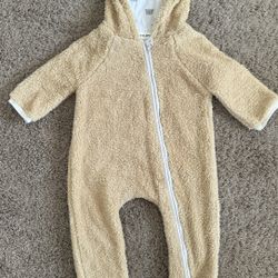 Fleece Hooded Romper - Warm Thick Snowsuit- 12-18 Months 