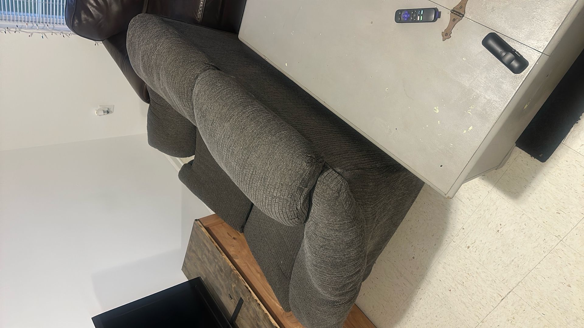 Gray Loveseat 