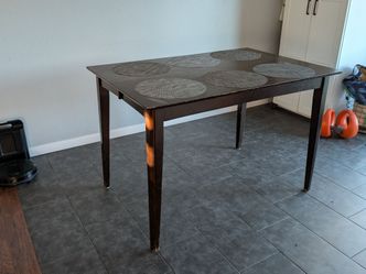 Counter height 6-8 seat expandable dining table
