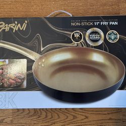 Panini Golden Chef Cookware Set - 11 Inch Fry Pan, 1.5 Quart Sauce, Pan, 4.5 Quart Casserole Pot