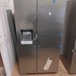 Brand New Side By Side Stainless Steel Ice Maker Fridge