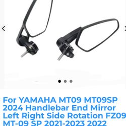 Yamaha Handle Bar Left And Right End Mirrors