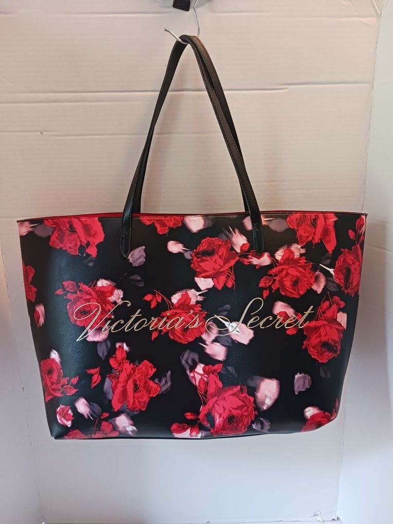  Victoria's Secret Limited Edition 2019 Large Red Floral Rose Tote  Bag : Clothing, Shoes & Jewelry